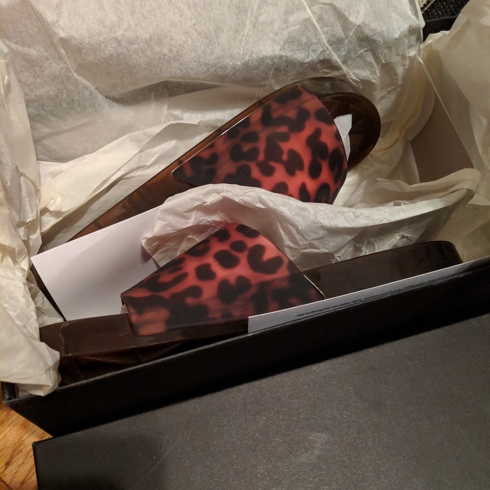 j.crew tortoise jelly leopard slides - Picture 2 of 6